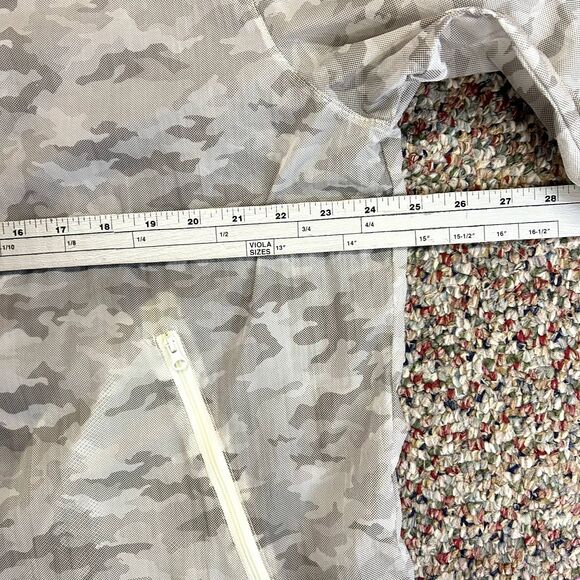 Zyia Active Sage Gray Camo Print Lightweight Hooded Active Zip Up Jacket Size XL - Picture 13 of 15